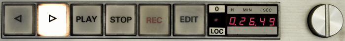 Studer A80 transport control panel