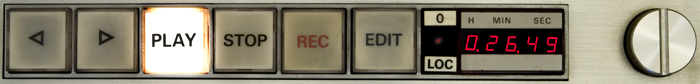 Studer A80 transport control panel