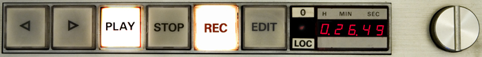 Studer A80 transport control panel