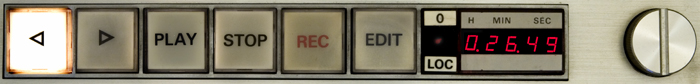 Studer A80 transport control panel