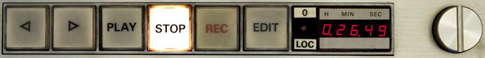 Studer A80 transport control panel